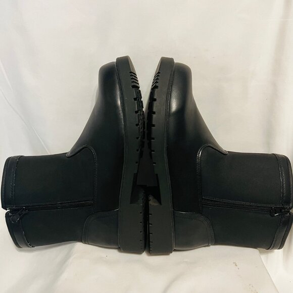 Thermal King-Haband's Men's Size 8D Faux Fur Insulated Boots-Black-Zip Each Side - Picture 9 of 16